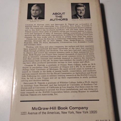 The Rational Manager hardcover book like new