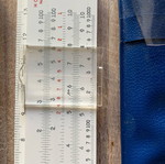 Logarithmic slide rule used