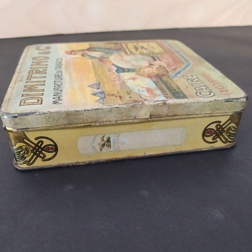 Dimitrino 1910s cigarette tin box, art nouveau style