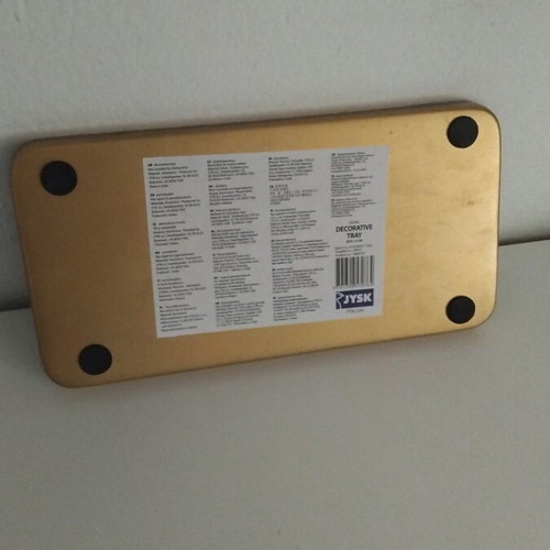 Tray with three soy aromatic candles like new, 30×15cm
