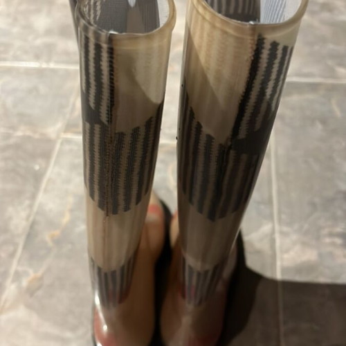 Burberry Rain Boots Nova Check used, size EU 37, beige and black