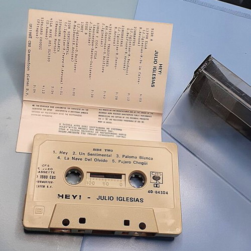 Julio Iglesias Hey cassette tape used, CBS 1980 edition