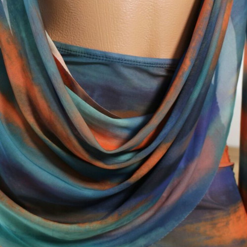 Beachwear beach set degradé style new, blue and orange