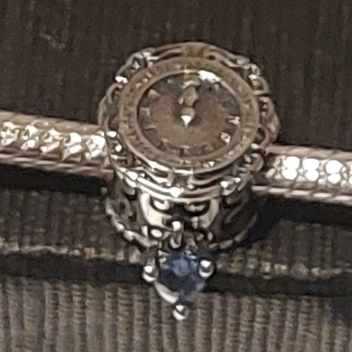 Charm watch A.L.E. new with blue zircon heart