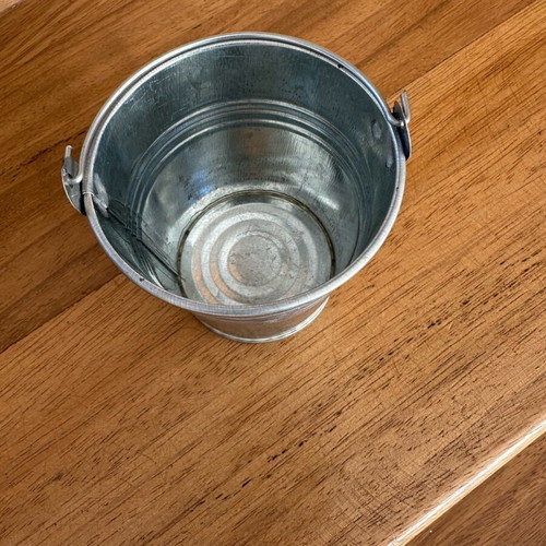 Galvanized bucket new for crafts or decoration