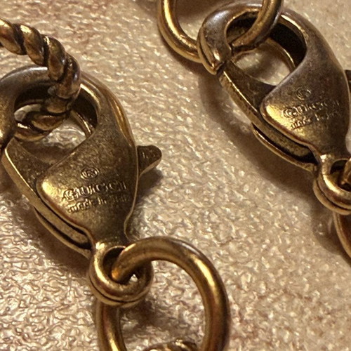 Gucci GG necklace and bracelet set gold tone new