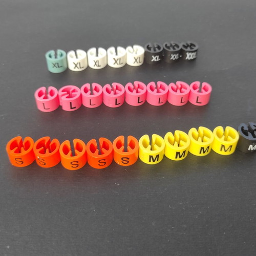 Clothing size markers used for organization