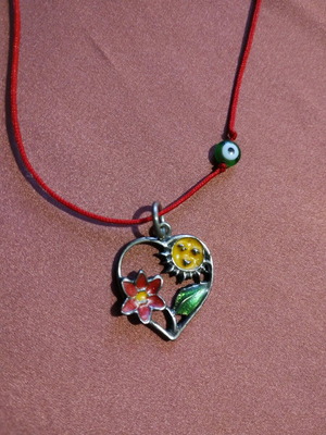 Necklace pendant and mataki used, handmade
