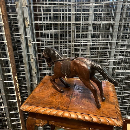 Wooden decorative horse used with wear