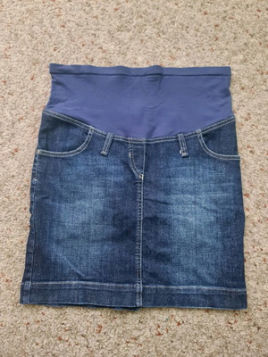 Maternity denim salopette and skirt used, size small