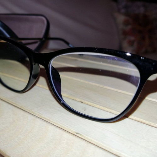 Valerio eyeglasses new, black with gold frame