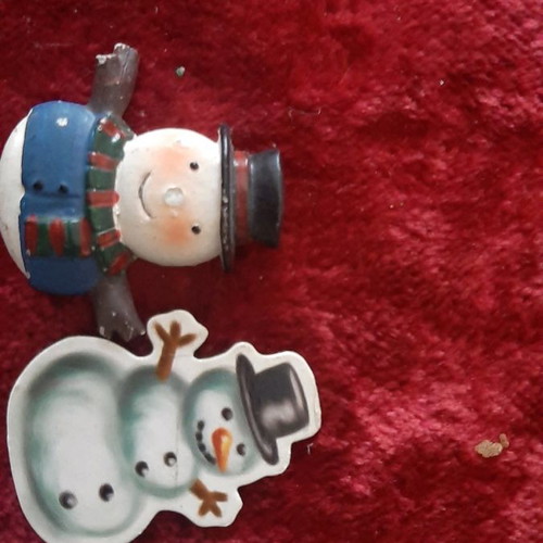 Christmas magnets used, set of 2 pieces