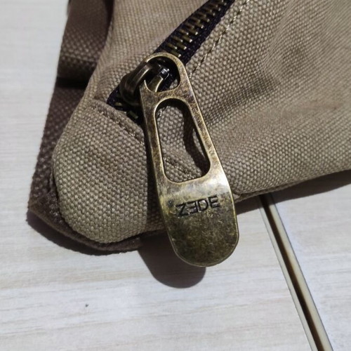 Zede Bolivar fanny pack new, beige canvas with leather details