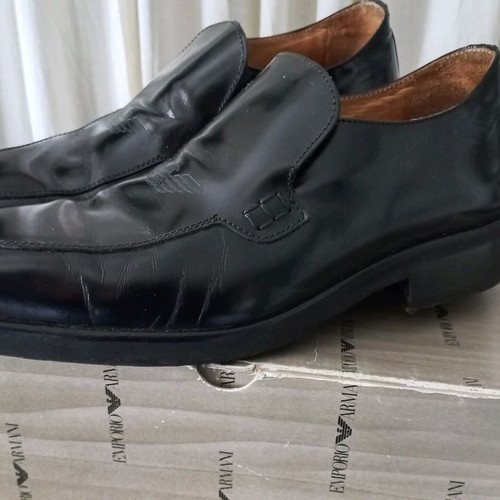 Emporio Armani men's shoes used, size 40, black