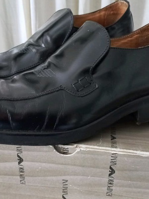 Emporio Armani men's shoes used, size 40, black