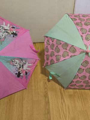 Children's umbrellas like new, licensed Disney and Pushen, set of two