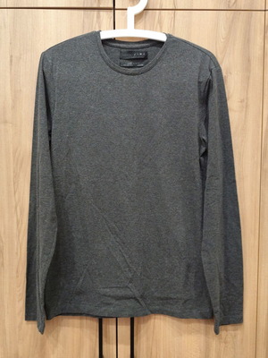 Zara Essentials Super Slim Fit long sleeve shirt, grey, M