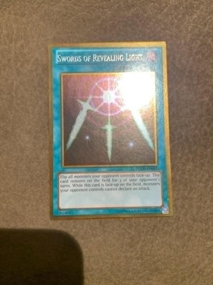 Swords of Revealing Light Yu-Gi-Oh χρυσή σπάνια κάρτα σαν καινούργιο, αυθεντική