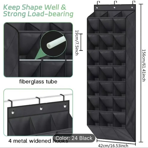 Storage organizer with 24 slots for behind the door new