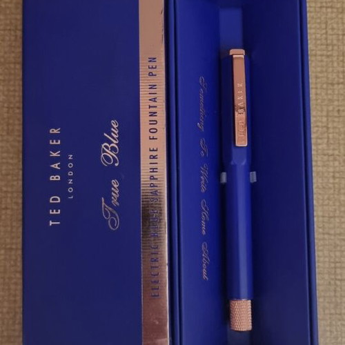 Ted Baker Electric Blue Sapphire Fountain Pen like new
