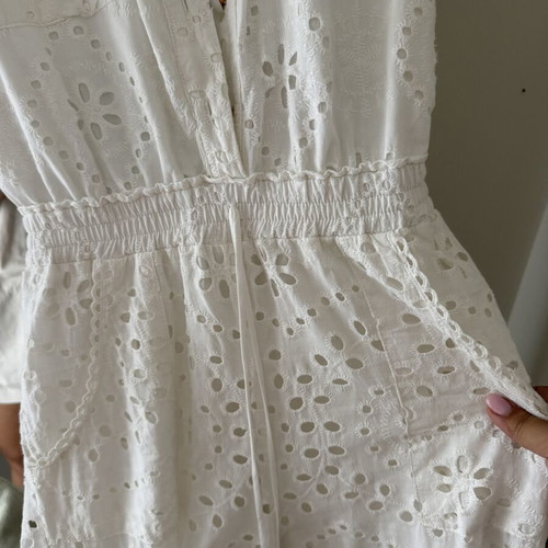 Zini broderie jumpsuit white size 40 used