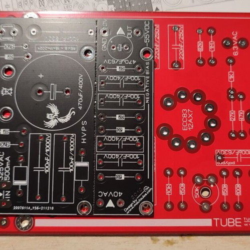 Power Supply HV & Negative PCB for 2xEL34 PP, new
