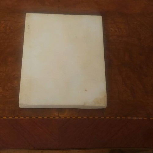 Handmade tabletop decoration from natural white marble like new