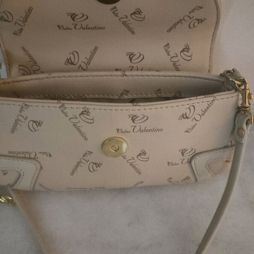 Walter Valentino shoulder bag like new, beige with gold details