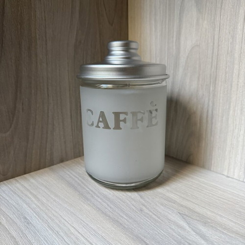Glass storage jar with lid