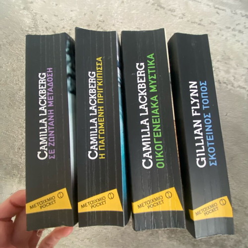 Camilla Lackberg and Gillian Flynn Metichmio Pocket books like new, set of 4