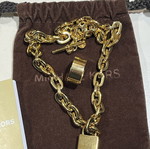 Michael Kors jewelry set yellow gold ring size 55 and 50 cm necklace