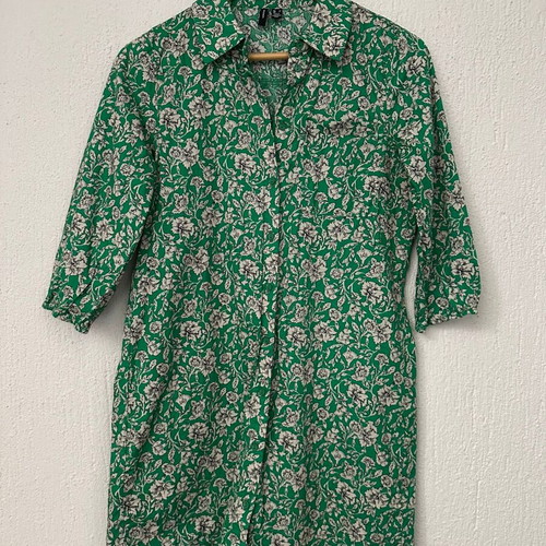 Green floral shirt dress Vero Moda like new