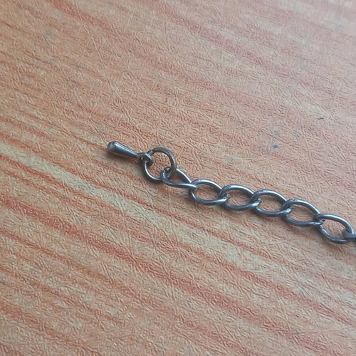 Necklace Chain Prada Milano Dal 1913 used, gray and brown