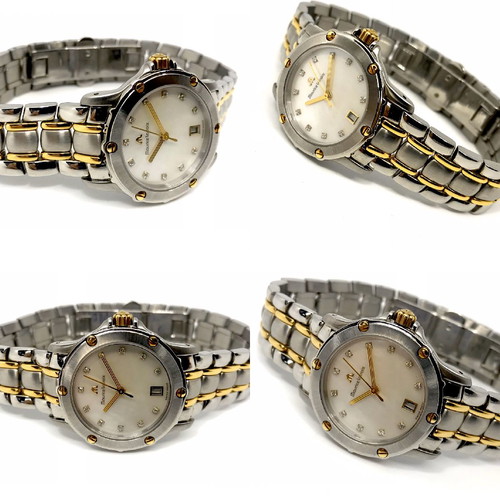 Maurice Lacroix 18k women's watch new with mother of pearl and brilliant diamonds