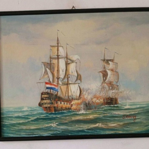 J.Harvey oil painting 53x43 cm used