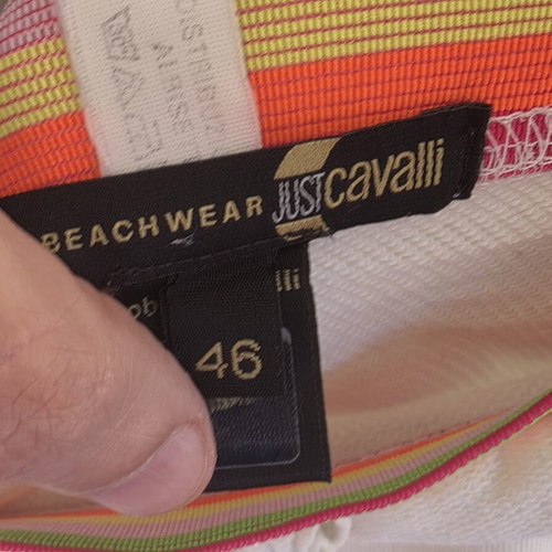 Just Cavalli beach skort from the 90s, white with colorful waistband