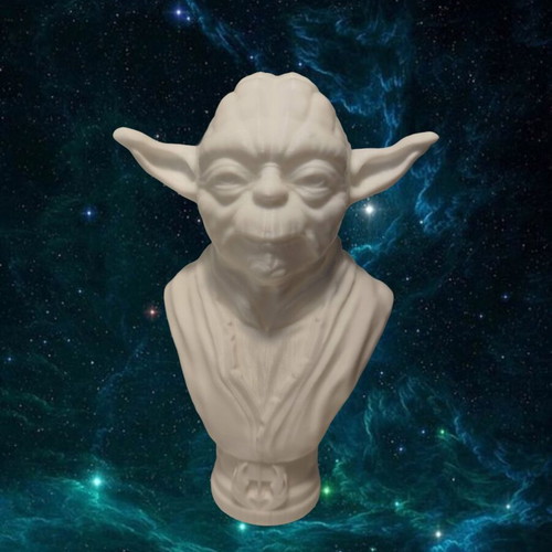 Yoda bust new, 14 cm 3D printed