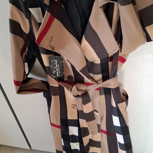 All of you checked coat 100% cotton new with belt size M