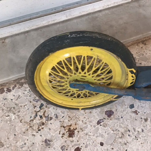 Vintage rare metal scooter from the 70s used