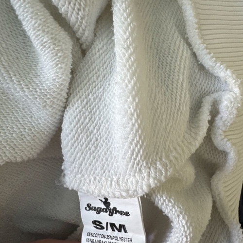 Sugarfree women's hoodie sweatshirt used, white, size M