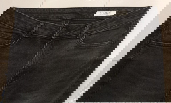 Παντελόνι τζιν μαύρο M&S Straight - Size 14