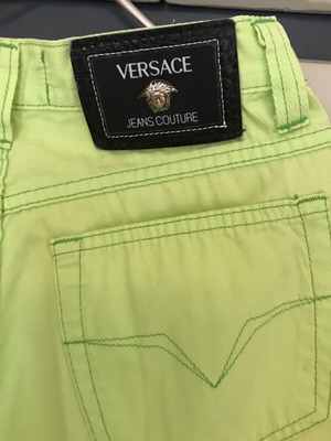 Versace vintage παντελόνι Small σαν καινούργιο, πράσινο, ψηλόμεσο 90s
