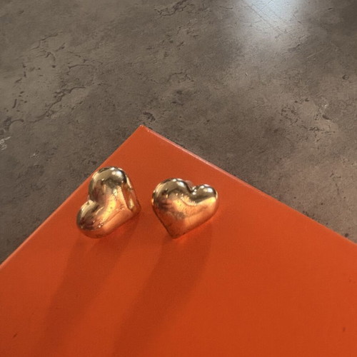 Earrings like new, gold color