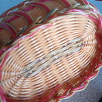 Plastic bread basket yellow and red