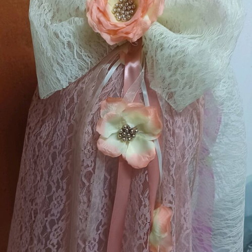 Vintage baptism candle for girls new