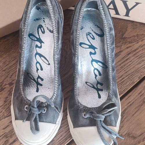 Replay shoes gray denim pumps like new size 38