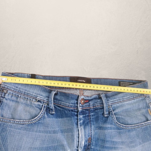 Jeans Meltin Pot Large used, medium washed, straight leg, size 32