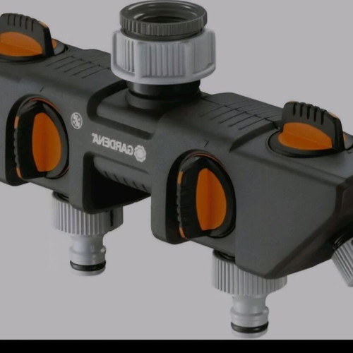 Gardena double and quadruple garden hose connectors with fertilizer distributor