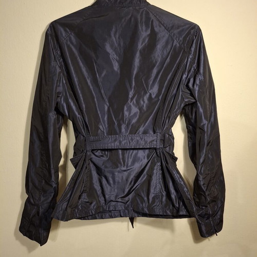 Short trench coat blue iridescent spring fit M