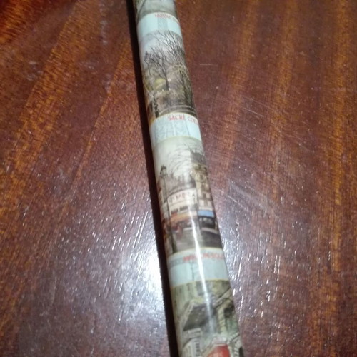 Large pencil used with cap and eraser, 38 cm long